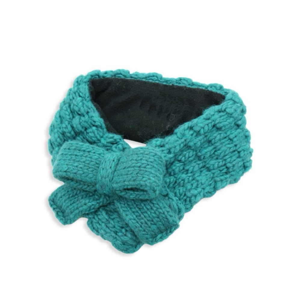 NWT Portolano Kid’s Bow-Adorn Wool-Blend Neck Warmer Size 8-12